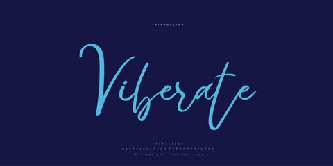 Abstract Fashion font alphabet. Minimal modern urban fonts for logo, brand etc. Typography Calligraphy typeface uppercase lowercase and number. vector illustration
