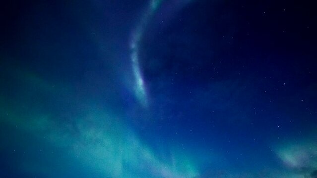 Northern Lights of blue and green