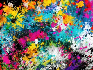 abstrct flower painting background