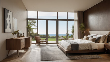 Fototapeta premium modern bedroom interior design. interion design inspiration