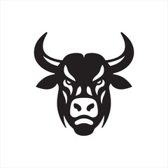 Dynamic Dance: Ox Silhouette Showcasing the Dynamic Movements and Elegance of Bull Face Silhouette - Ox Silhouette - Bull Vector
