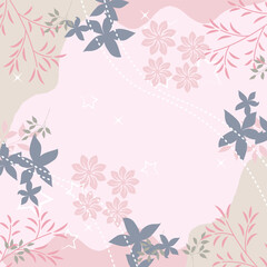 pattern with pink flowers