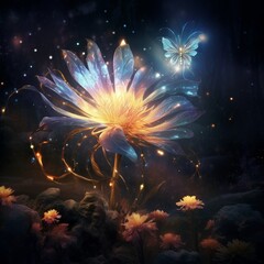 Catch fly nigh Flower Realistic AI Generated pictures
