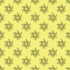 Seamless pattern with sun doodle for decorative print, wrapping paper, greeting cards, wallpaper and fabric