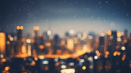 Real photo, city light at night in bokeh