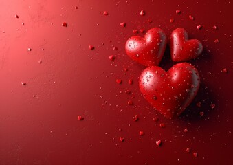 Obraz premium Valentine's Day Heart Hearts Theme Card 5x7 Background Wallpaper Image 