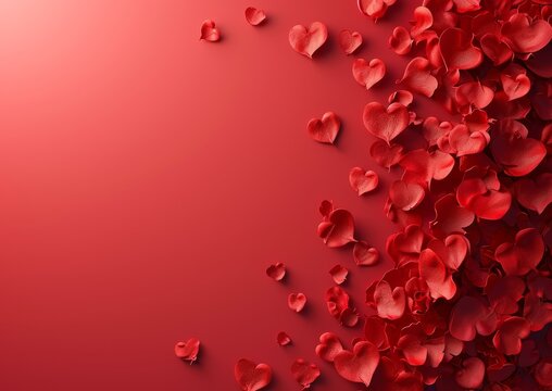 Valentine's Day Heart Hearts Theme Card 5x7 Background Wallpaper Image	
