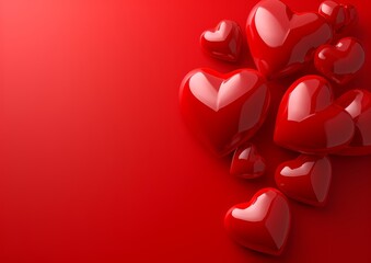 Fototapeta na wymiar Valentine's Day Heart Hearts Theme Card 5x7 Background Wallpaper Image 