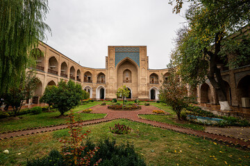 Atrium garden of Kukeldash Madrasah, higher theological college., Tashkent