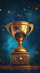 Winner congratulation concept background. Vertical background 