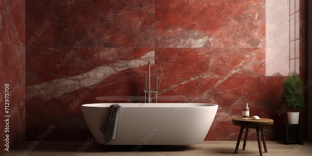 Sticker natural breccia marble tiles with a red marble texture, suitable for ceramic wall and floor tiles, a