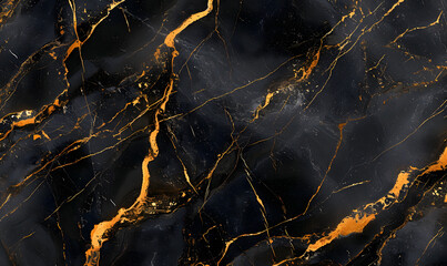 black marble with gold veins, Generative AI