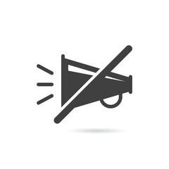 Vector Isolated No Megaphone Icon