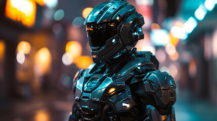 A scene showing a tech-savvy superhero in a high-tech suit, engaged in a cyber-battle.