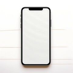 Smartphone similar to iphone xs max with blank white screen for Infographic Global Business Marketing Plan , mockup model similar to iPhonex isolated Background - obrazy, fototapety, plakaty