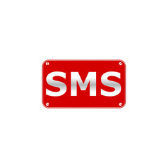 SMS mail icon isolated on transparent background