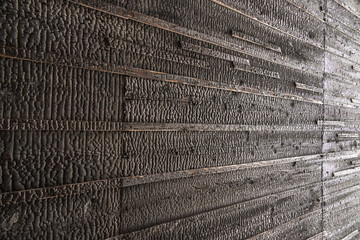 Fototapeta premium 古い木の壁 photo of old decayed wooden fence