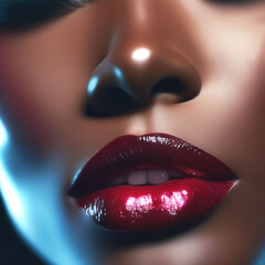 Fototapeta premium close up lips of woman