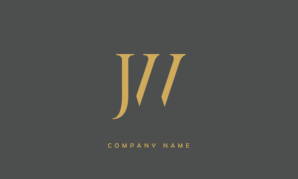 JW, WJ, J, W Abstract Letters Logo Monogram