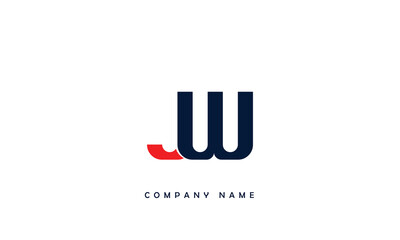 JW, WJ, J, W Abstract Letters Logo Monogram