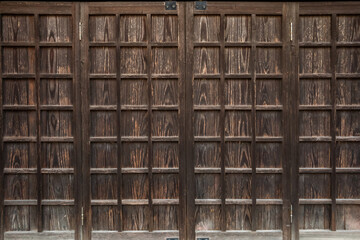 古い木の壁　photo of old decayed wooden fence