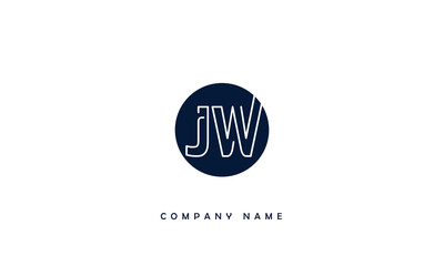 JW, WJ, J, W Abstract Letters Logo Monogram