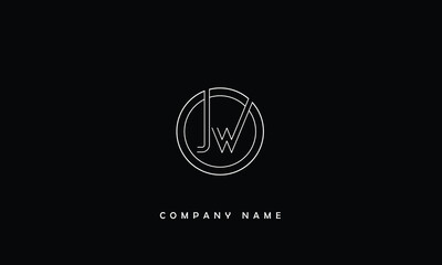 Obraz premium JW, WJ, J, W Abstract Letters Logo Monogram