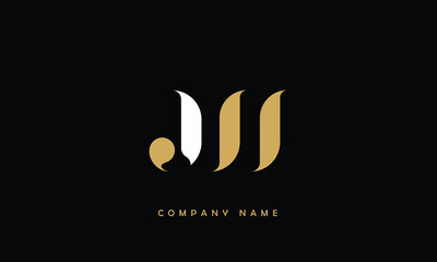 JW, WJ, J, W Abstract Letters Logo Monogram