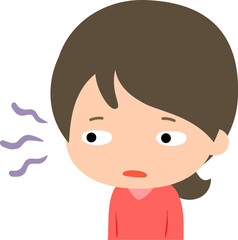 疑いの目で見る女性