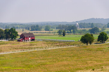 Fototapeta na wymiar Gettysburg National Military Park, American Civil War Battlefield, in Gettysburg, Pennsylvania