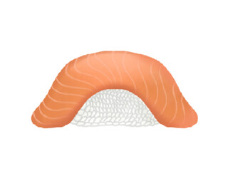 salmon sushi sashimi japanese food illustration