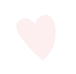 cœur rose pâle