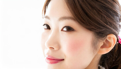 Fototapeta premium 若い女性のビューティーイメージ,目元のアップ,横顔
