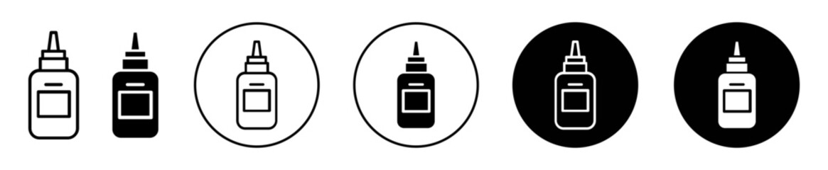 Nasal spray bottle vector icon set collection. Nasal spray bottle Outline flat Icon. - obrazy, fototapety, plakaty