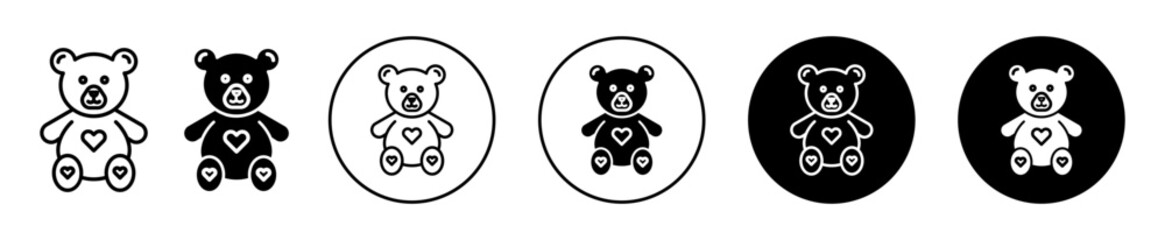 Soft toy vector icon set collection. Soft toy Outline flat Icon.