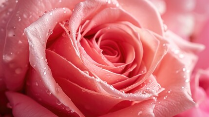 Pink rose flower texture background for Valentine's Day. Pink rose texture background for romantic Valentine's Day celebration. AI generated.