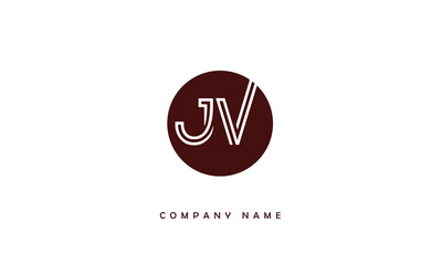 Fototapeta premium JV, VJ, J, V Abstract Letters Logo Monogram