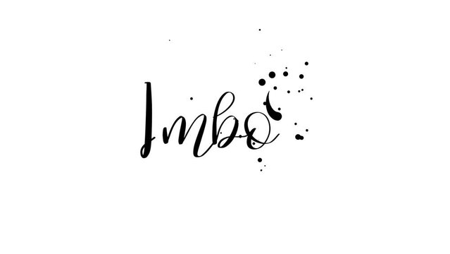 Imbolc Text Animation. Great for Imbolc Celebrations, lettering with transparent background, for banner, social media feed wallpaper stories