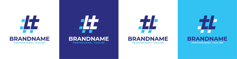 Letter LT and TL Hashtag Logo set, suitable for any business with TL or LT initials.