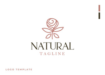 Rose Flower Logo Template. Universal creative premium symbol. Vector illustration. Creative Minimal design template. Symbol for Corporate Business Identity