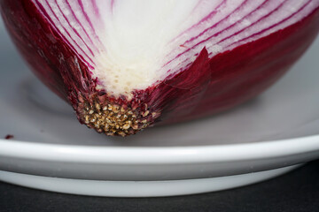 red onion sliced for food