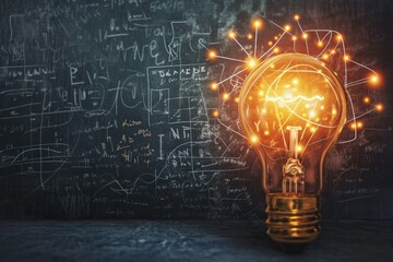 Light bulb with idea