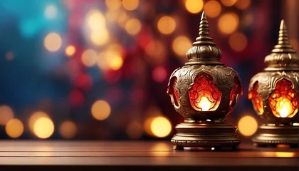 Foto op Plexiglas Traditional lamp temple decoration © WrongWay