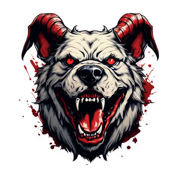 recommend clip art: design a zombie dog monster illustration, make a moascot, make a t-shirt