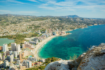 Fototapeta premium Calpe (Calp), Spain. Penon de Ifach natural park view 