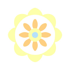 Simple Abstract hand drawn various shapes and doodle Botanical Nature flowers