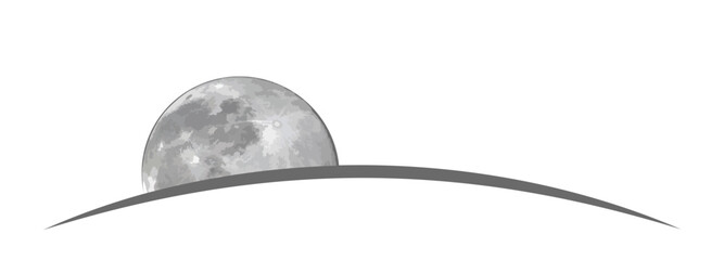 The gray moon globe symbol.
