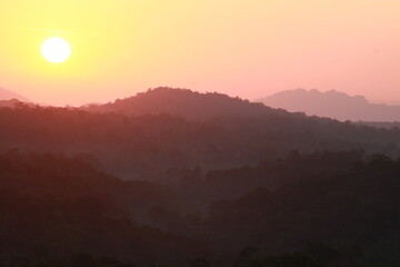 sunrise in the mountains