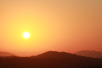 sunrise over the mountains