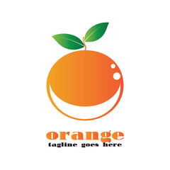 orange logo template that is unique and simple